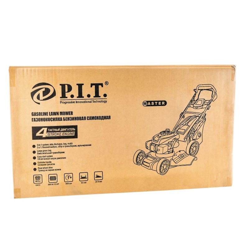 Газонокосилка бензиновая P.I.T. PLM51-C2, 3,5 л.с., ширина скашивания 50,8 см, самоходная в Угличе