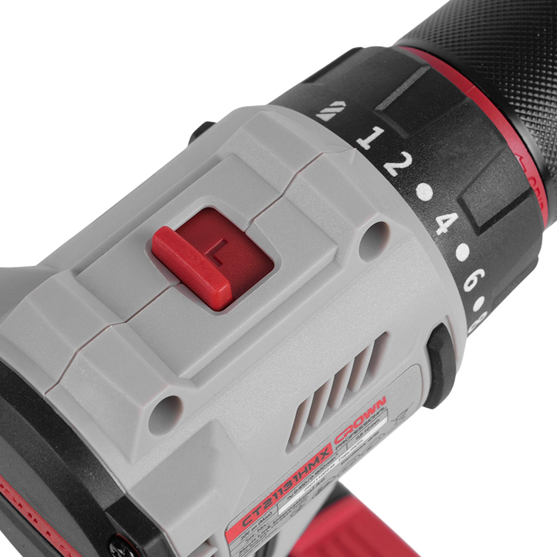 Аккумуляторная дрель-шуруповерт BL Crown CT21131HMX-2 BMC, 20В, 2*2.0Ач, 30/50Нм, кейс