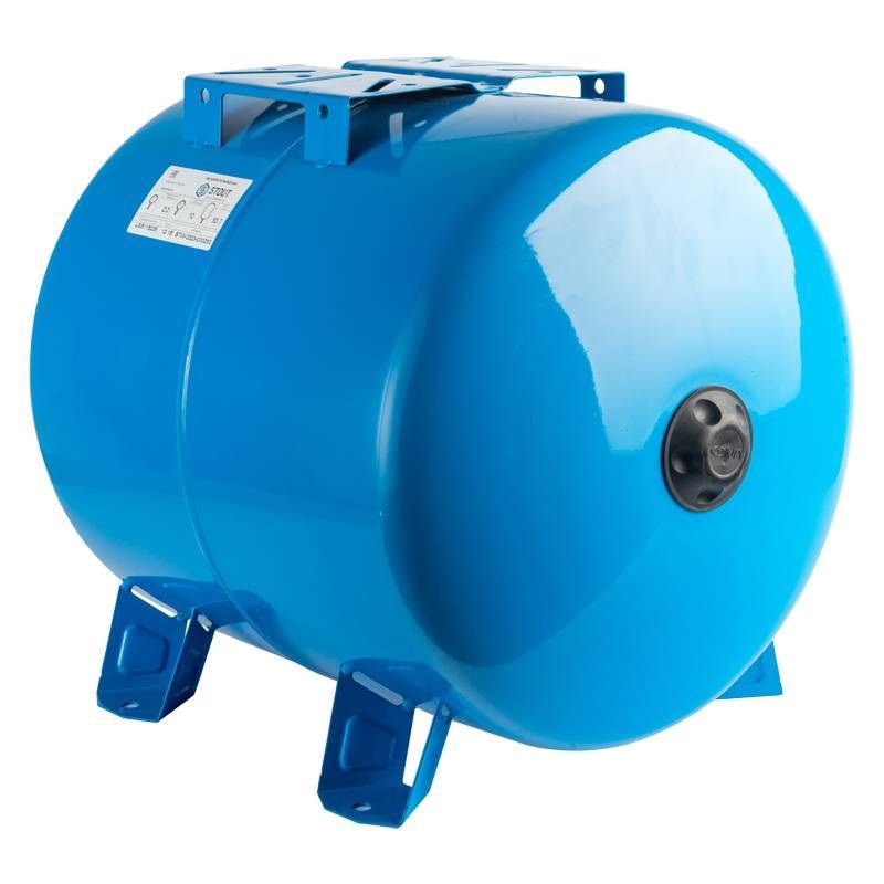 Горизонтальный гидроаккумулятор для скважины Stout STW-0003-000050 (синий, 50 л.) в Череповце