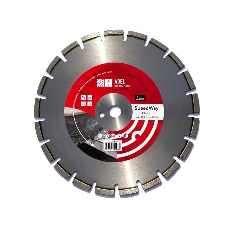 Диск алмазный Adel Instrument SpeedWay 00-00016502, Ø600*4.0*25.4