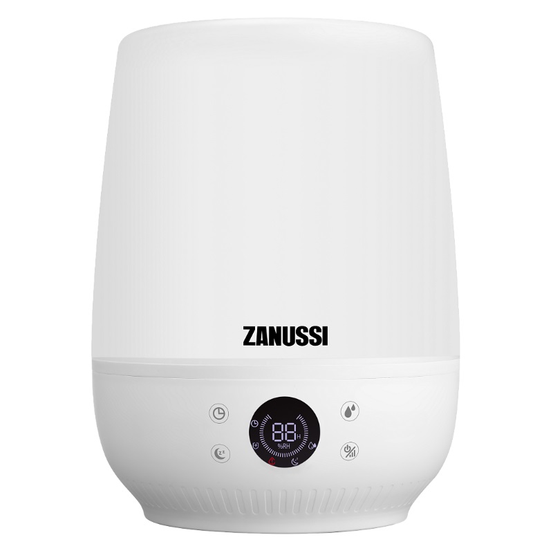 Увлажнитель воздуха ультразвуковой Zanussi ZH 5.0 ET Seta НС-1346151, датчик влаги, объем резервуара для воды 4.5 литров, вес 1.15 кг
