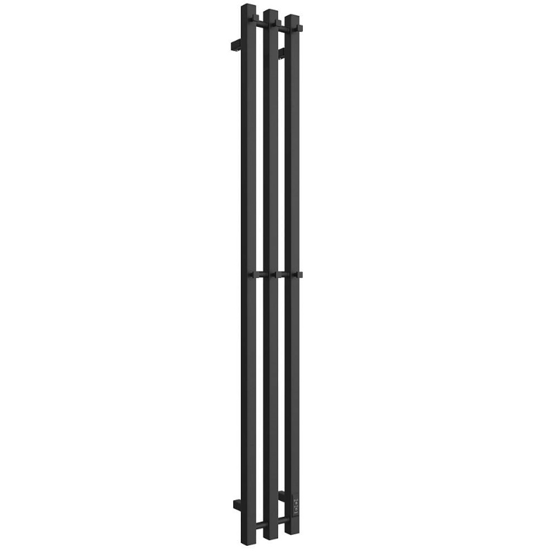 Полотенцесушитель Stout ROCK quadro SHQ-R2Q0-012012, электрический, 120*12, черный матовый, 3 опоры в Вологде