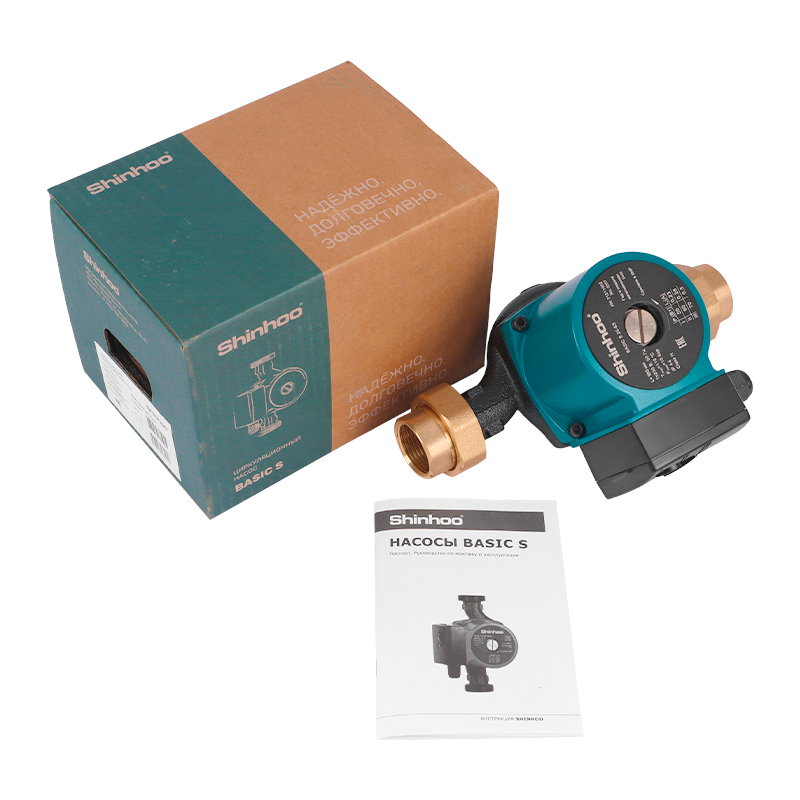 Насос циркуляционный с гайками Shinhoo BASIC S 25-6S 180 71211002 (14.4 м³/ч, 70 вт, монтаж 1 1/2") в Коврове