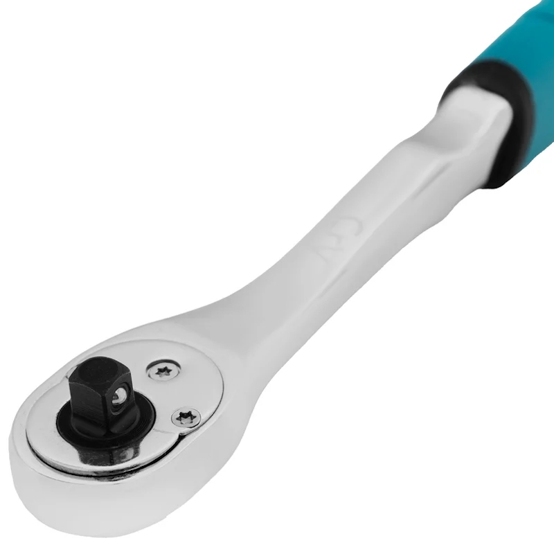 Ключ-трещотка Gross 14053, 1/4", CrV, 90 зубьев, усиленный, хром в Туле
