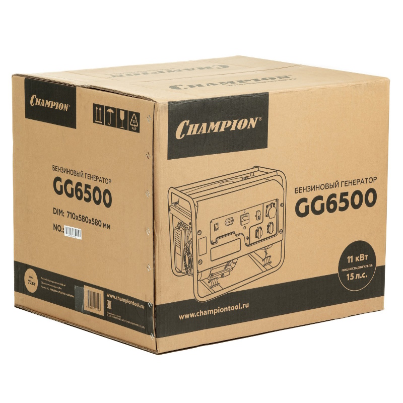 Бензиновый генератор Champion GG6500 в Туле