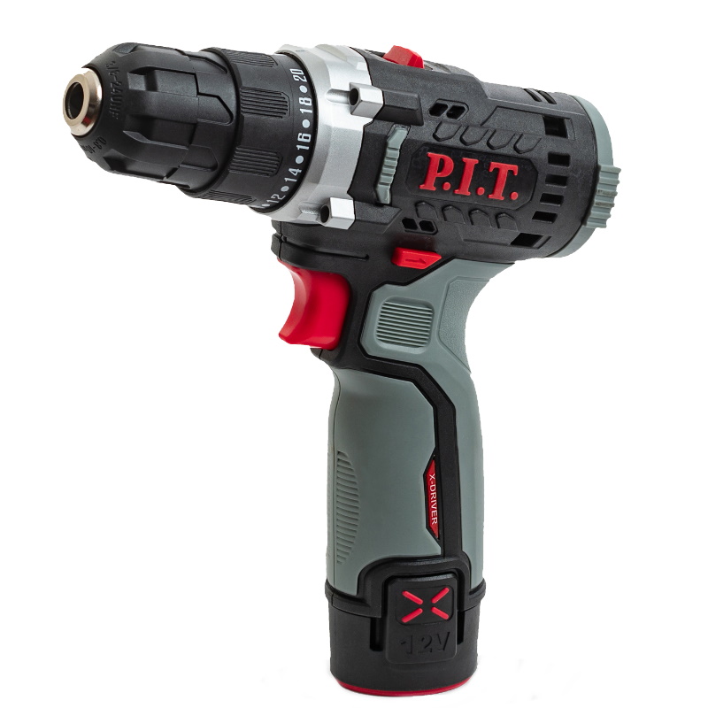 Дрель аккумуляторная P.I.T. PBM12K-10A/2 X-Driver (12В, 22Нм, 10 мм, 2ск, 0-350/1350, 2х2,0Ач, ЗУ, кейс) в Твери