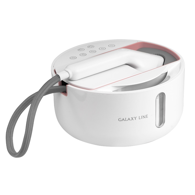 Отпариватель Galaxy Line GL 6287 4610092018690, пудровый, ручной, 2500 Вт, контейнер для воды 600 мл, 5 режимов, нагрев 80 с