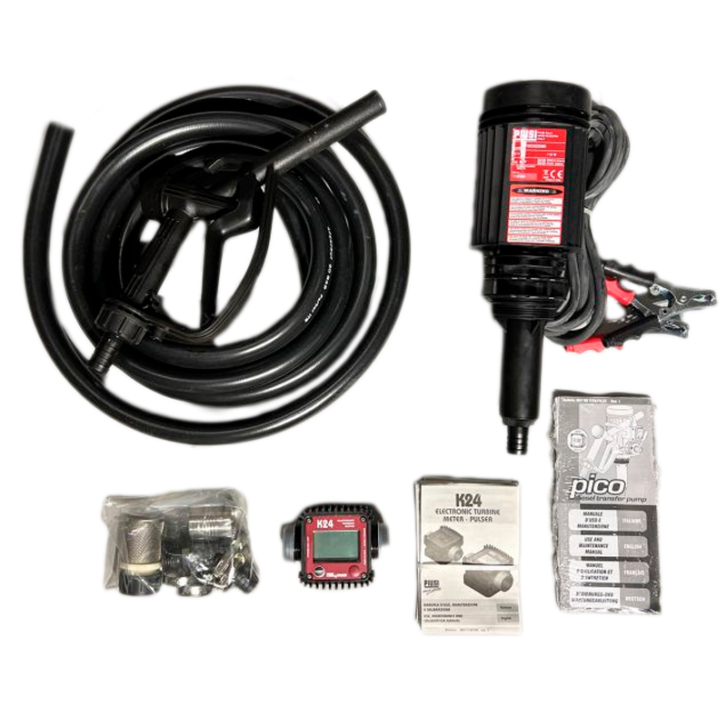 Бочковой комплект Piusi Pico 12V K24 M F00202060, для ДТ, антифриза, воды, механический пистолет, электрический счетчик, 30 л/мин в Иваново