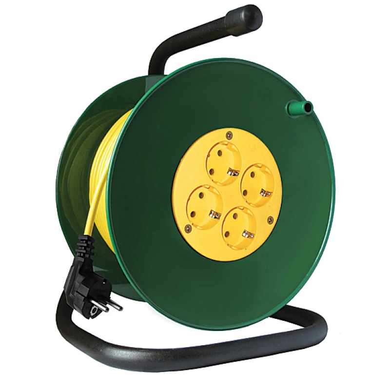 Удлинитель силовой Союз 83165 на катушке 4 гнезда без заземления ПВС 2х075 мм 1300 Вт 50 м 5625₽