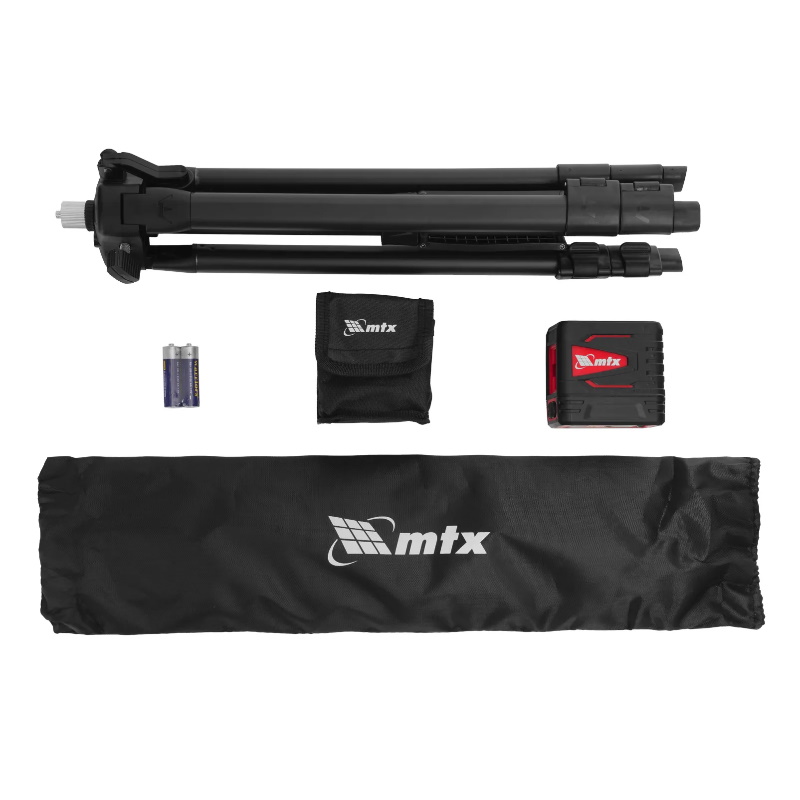 Лазерный уровень MTX QBC RED Pro SET 350105, 10 м, красный луч, батарейки, штатив