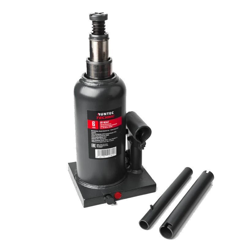 Домкрат бутылочный Runtec TECHNIC RT-WJ6T, двухштоковый, профессиональный, 6 т, 190-480 мм  в Твери