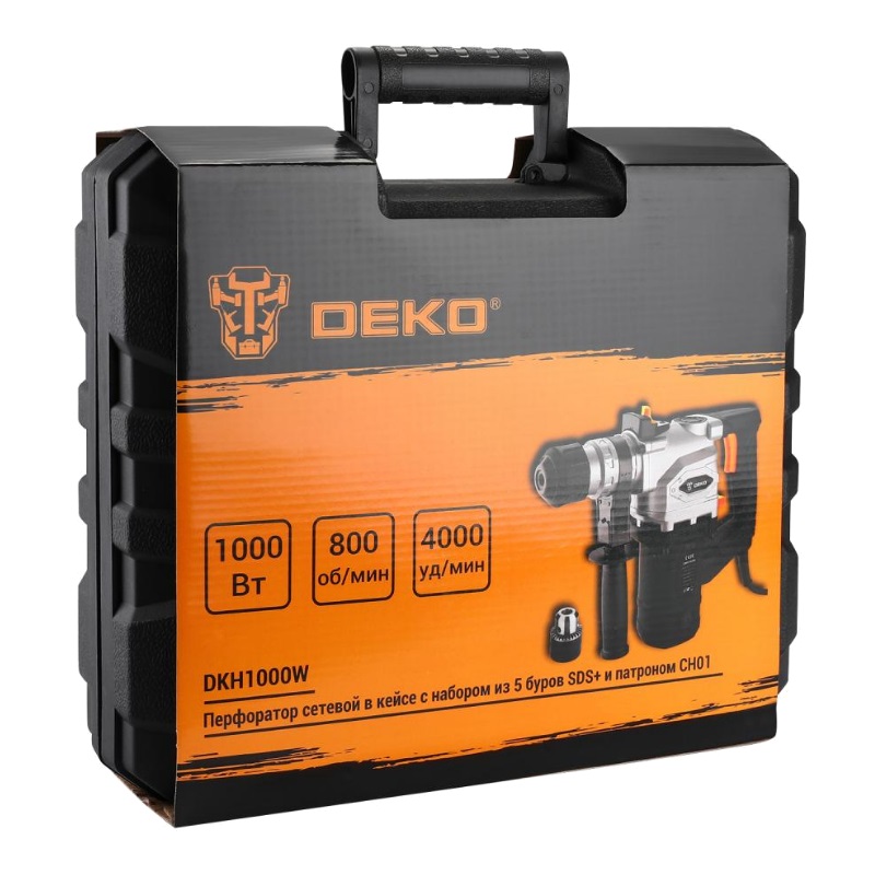 Перфоратор Deko DKH1000W 063-4224 в кейсе, с защитной муфтой в Ярославле