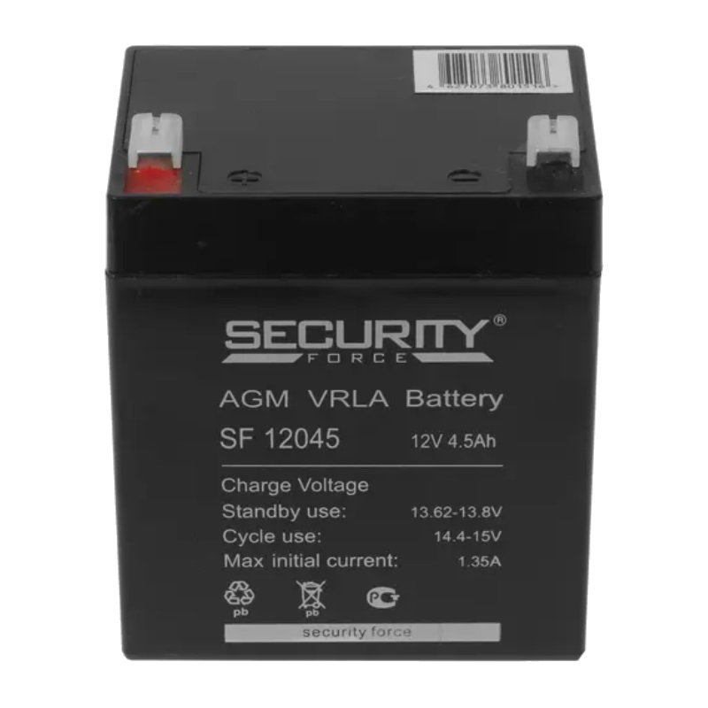 Батарея аккумуляторная Security Force SF 12045 (габариты 70x90x107 мм) в Твери