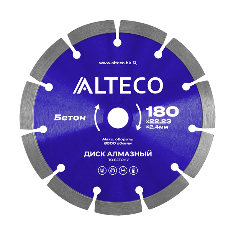 Диск алмазный по бетону Alteco 66518, 180х22,23 в Твери