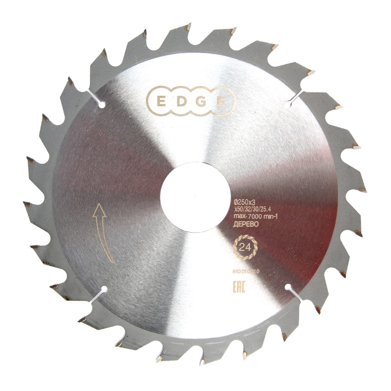 Пильный диск по дереву Edge by Patriot 810010010 250x24x503230254 мм 842₽