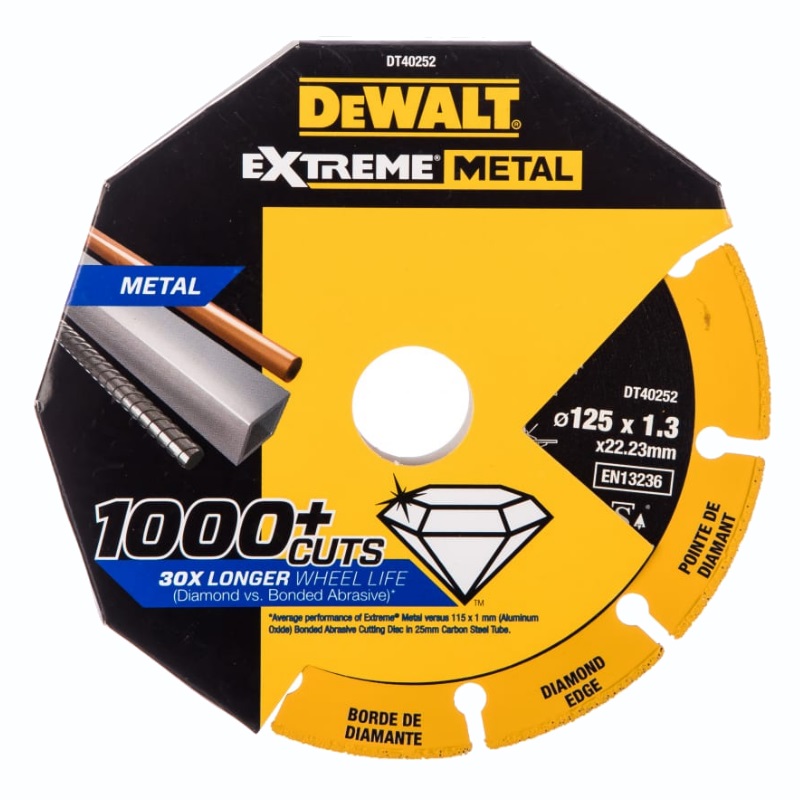 Алмазный диск по металлу DeWalt DT40252 (125х22.2x1.3x10 мм)