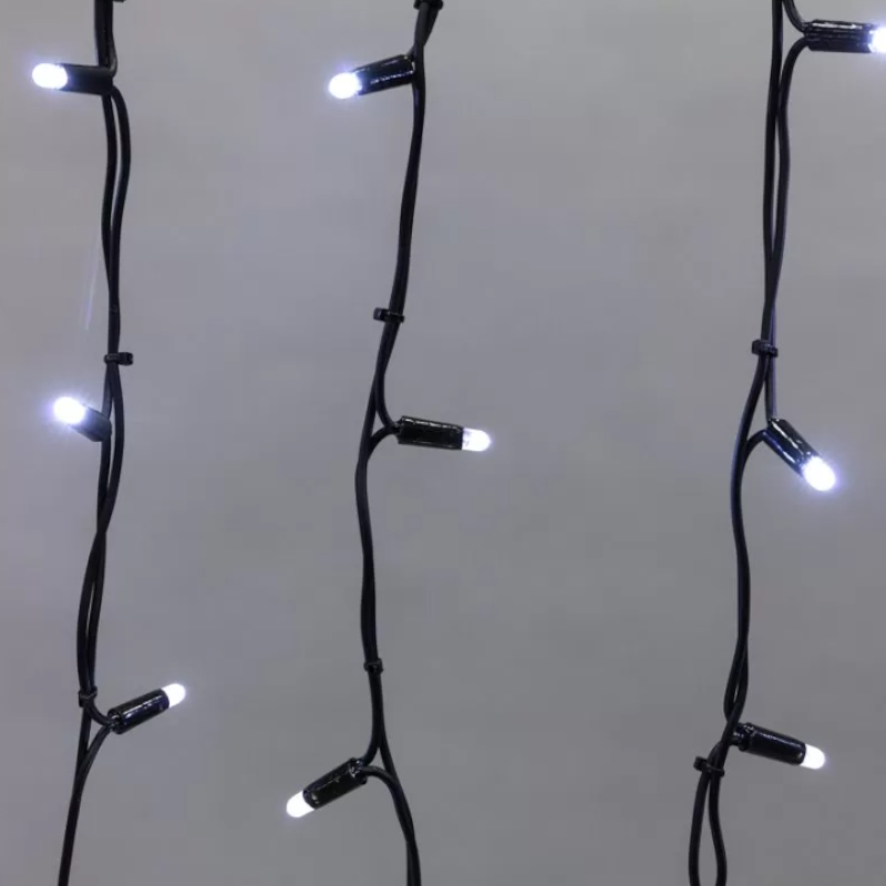 Гирлянда светодиодная Neon-Night "Айсикл" 255-225 210758, 4х0.6м 128LED белый в Костроме