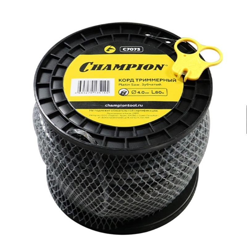 Корд триммерный Champion Platin Saw C7073 40мм80м зубчатый 2441₽