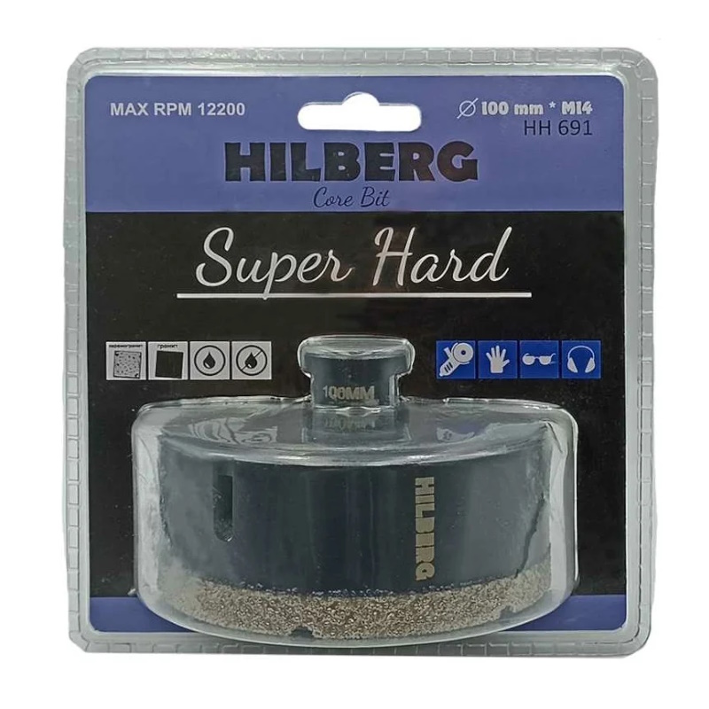 Коронка алмазная Hilberg Super Hard HH691, 100 мм, M14 в Коврове