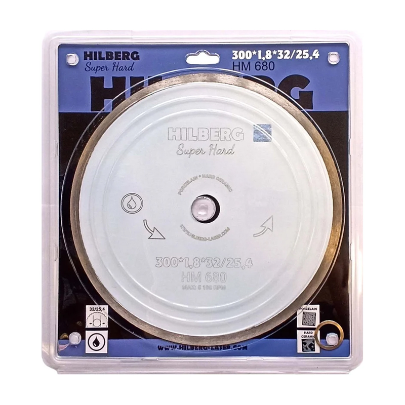 Диск алмазный отрезной Hilberg Super Hard Сплошной HM680 (300х32/25,4) в Ярославле
