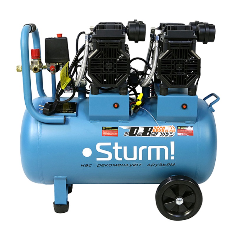 Компрессор безмасляный бесшумный Sturm AC93450OL в Переславле