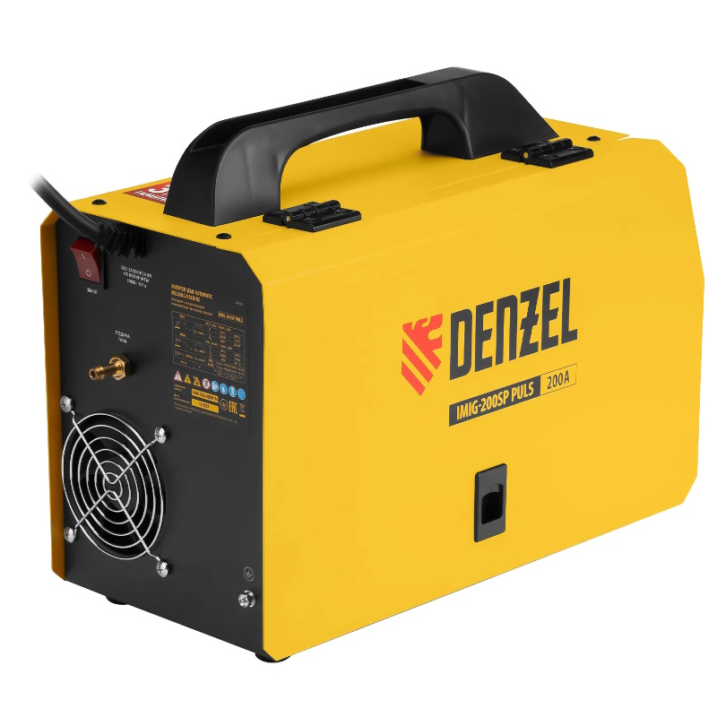 Аппарат инверторный полуавтоматической cварки Denzel IMIG-200SP Pulse 94362, 200 А, ПВ 60%, катушка 5 кг в Костроме