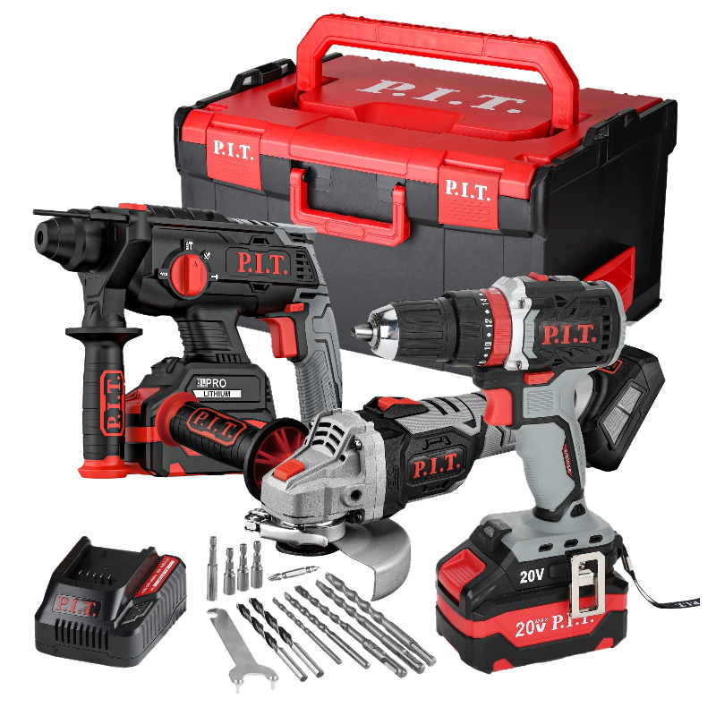Набор инструментов аккумуляторных PIT P0005-03 УШМ дрель перфоратор 29166₽