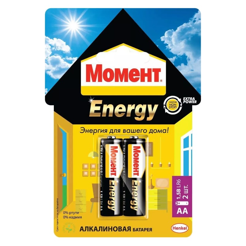 Батарейки Момент Energy 2098780 (тип АА, 2 шт.) в Туле