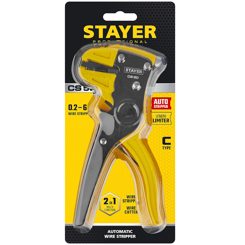 Клещи-автомат для снятия изоляции Stayer CS-50 22636_z01, сечение провода 0,5-6,0  в Коврове