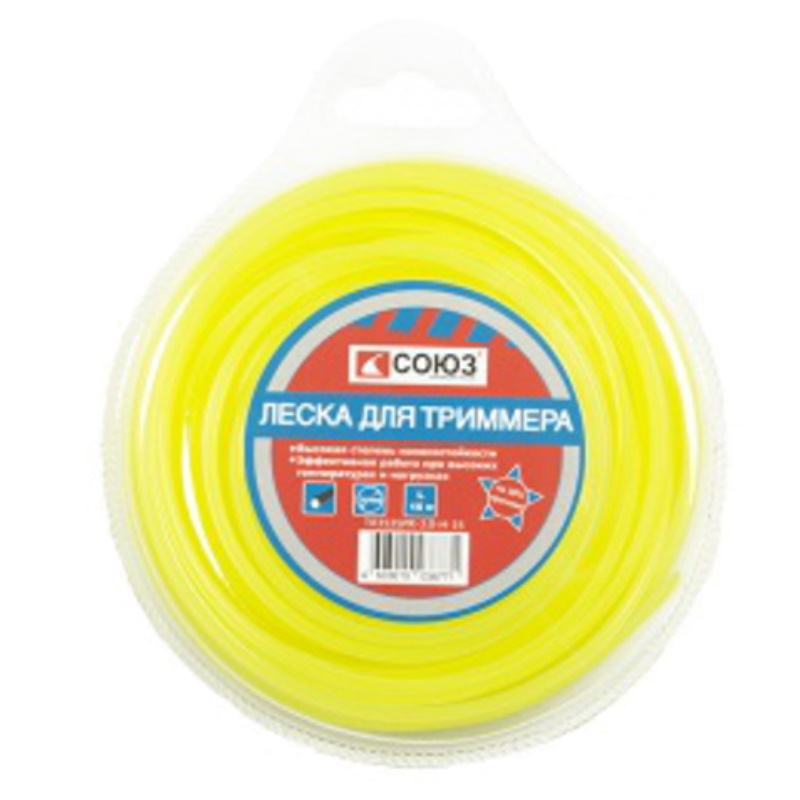 Леска для триммера Союз ТЛ3535PR-3.0-H-15, 3 мм