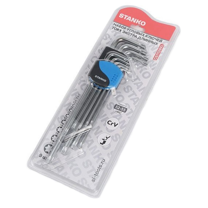 Набор угловых ключей Torx Stanko CS11129XL, экстра длинные, 9 шт. в Костроме