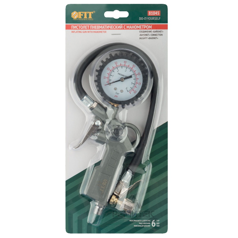 Пистолет Fit 81045, с манометром в Твери