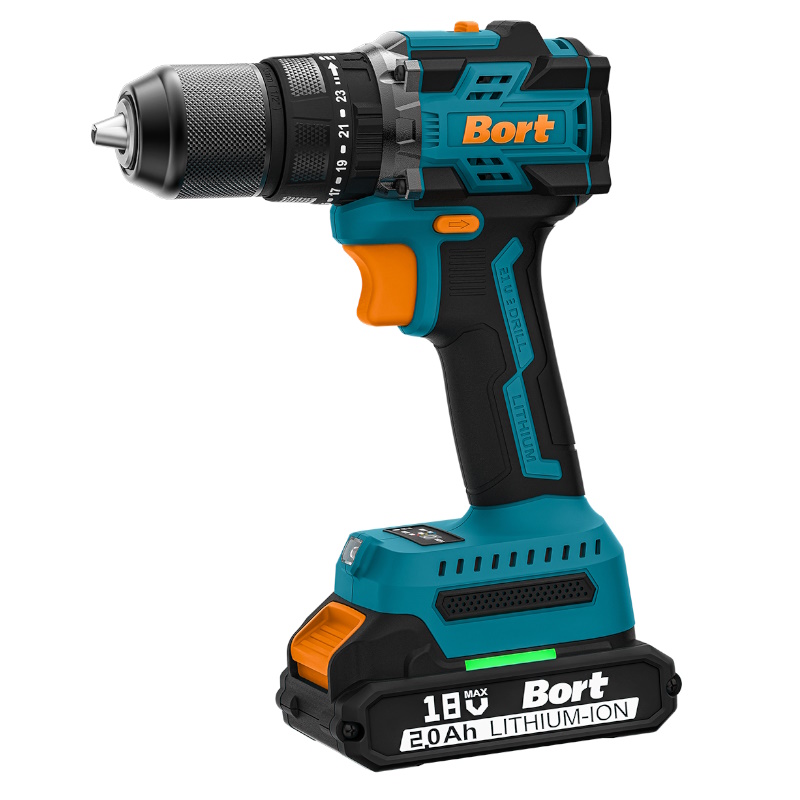 Дрель-шуруповерт аккумуляторная Bort BAB-21-BLK 93413526, 2x1,5Ah
