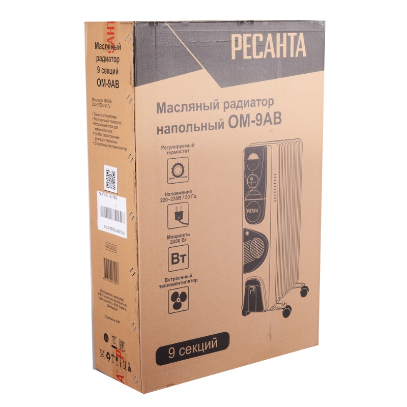 Масляный радиатор Ресанта ОМ-9АВ 67/3/22 в Туле