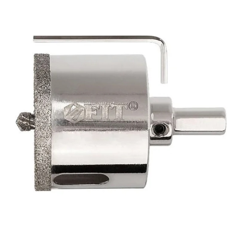 Коронка кольцевая по керамограниту Fit 16221, камню и кафелю, алмазная, с центровочным сверлом 50х70 мм в Муроме