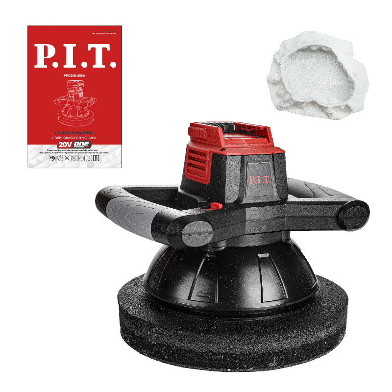 Шлифмашина полировальная аккумуляторная P.I.T. PPO20H-250A Solo (20 В, 254 мм, 2500 об/мин) в Коврове