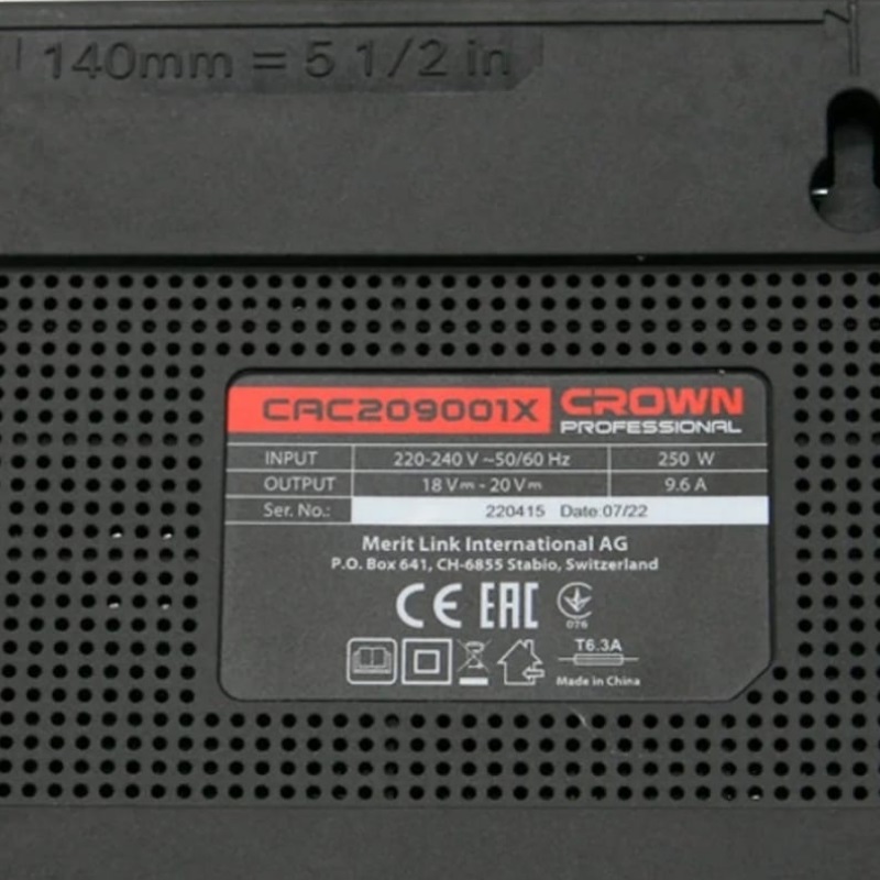 Зарядное устройство Crown CAC209001X 20В B3+, 9 А, 250 Вт в Ярославле