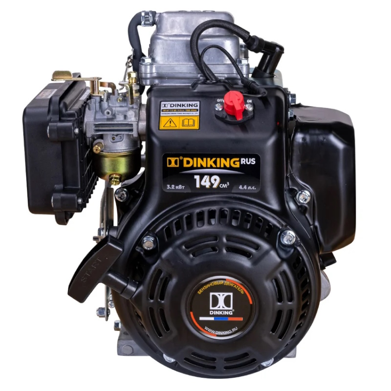 Двигатель Dinking DK165F/P ДВИ103, 4.4 лс, вал тип S, ручной стартер, датчик масла