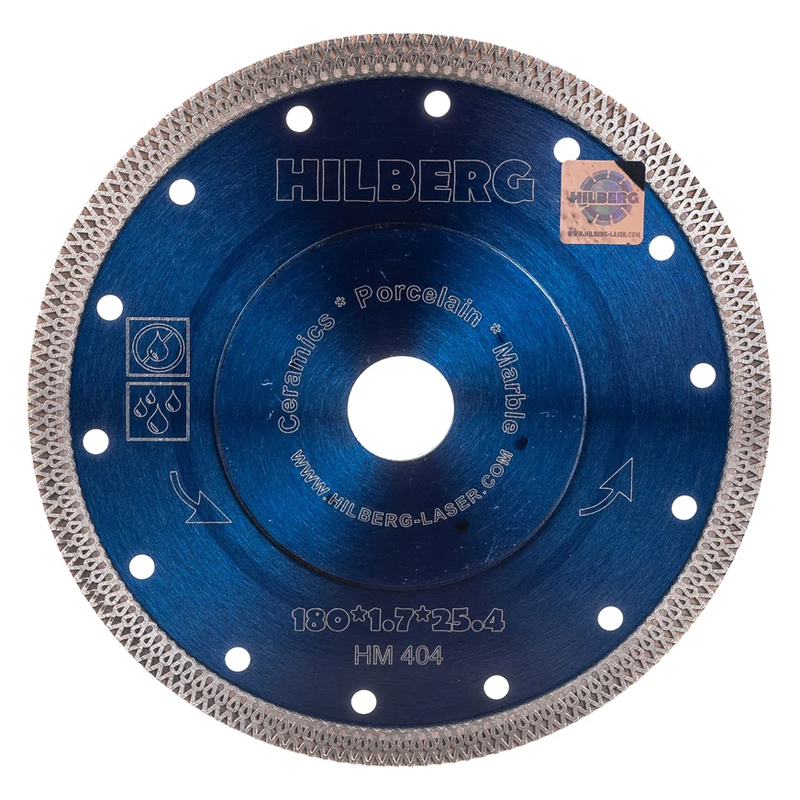 Диск алмазный отрезной Hilberg Турбо ультратонкий х-тип HM404 (180х25,4) в Муроме
