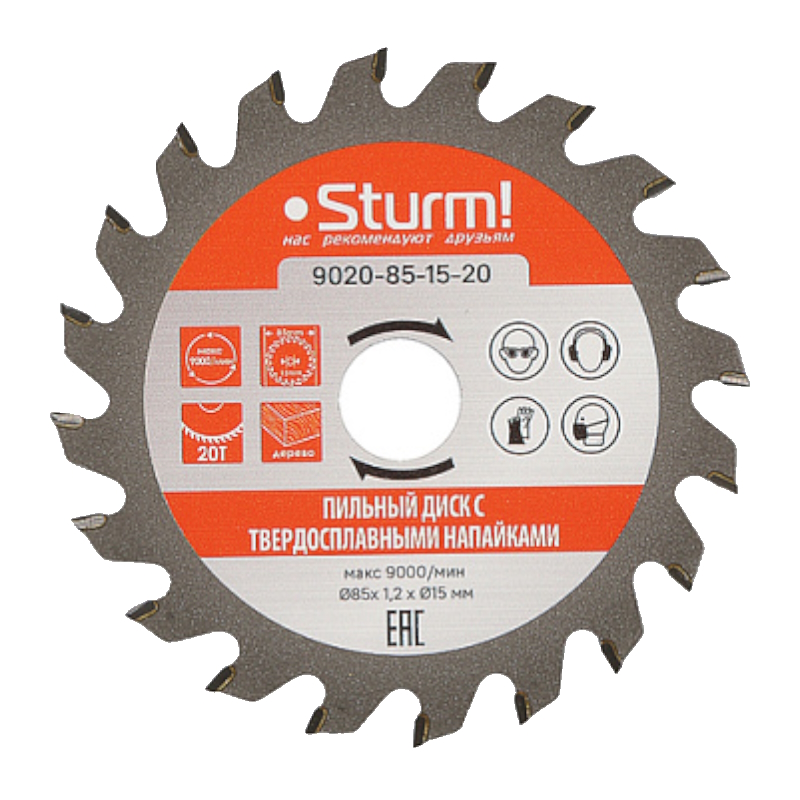 Диск пильный Sturm 9020-85-15-20, для CCS1285 в Туле