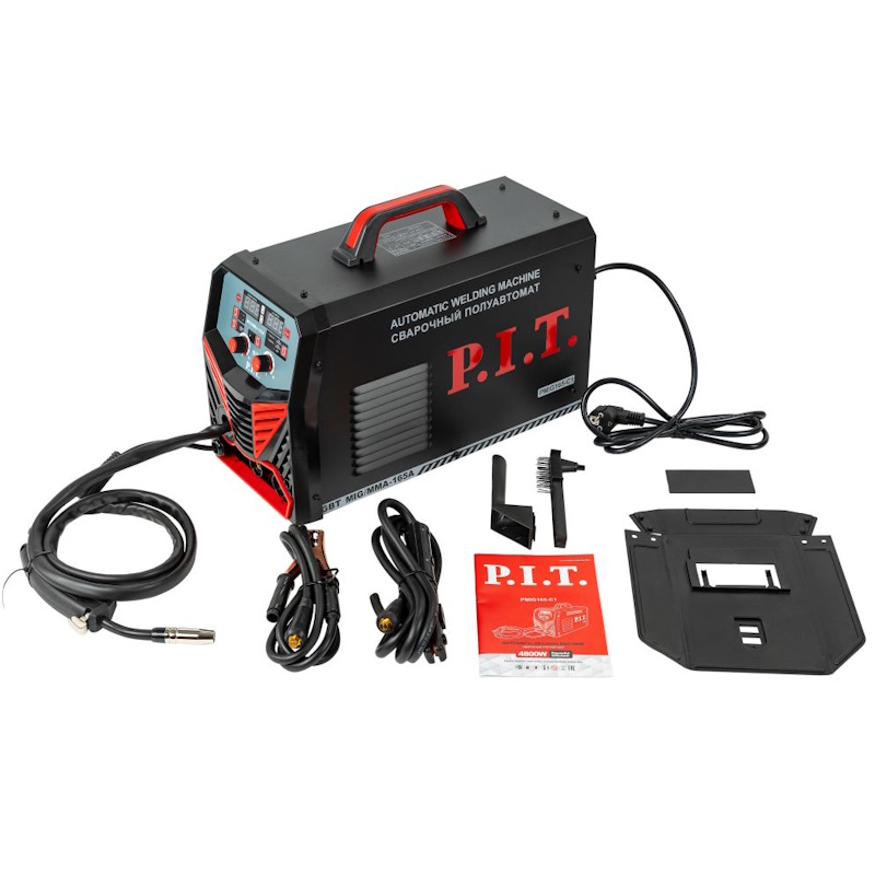 Сварочный полуавтомат PIT PMIG165-C1 48кВт 165А ПВ-60 MMA 16-40мм MIG 08-10мм