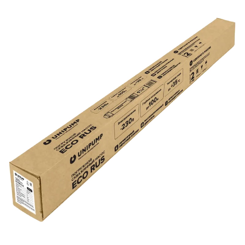 Погружной скважинный насос Unipump ECO RUS 4-90 76293 swim, 2,2 кВт, 1 м в Рыбинске