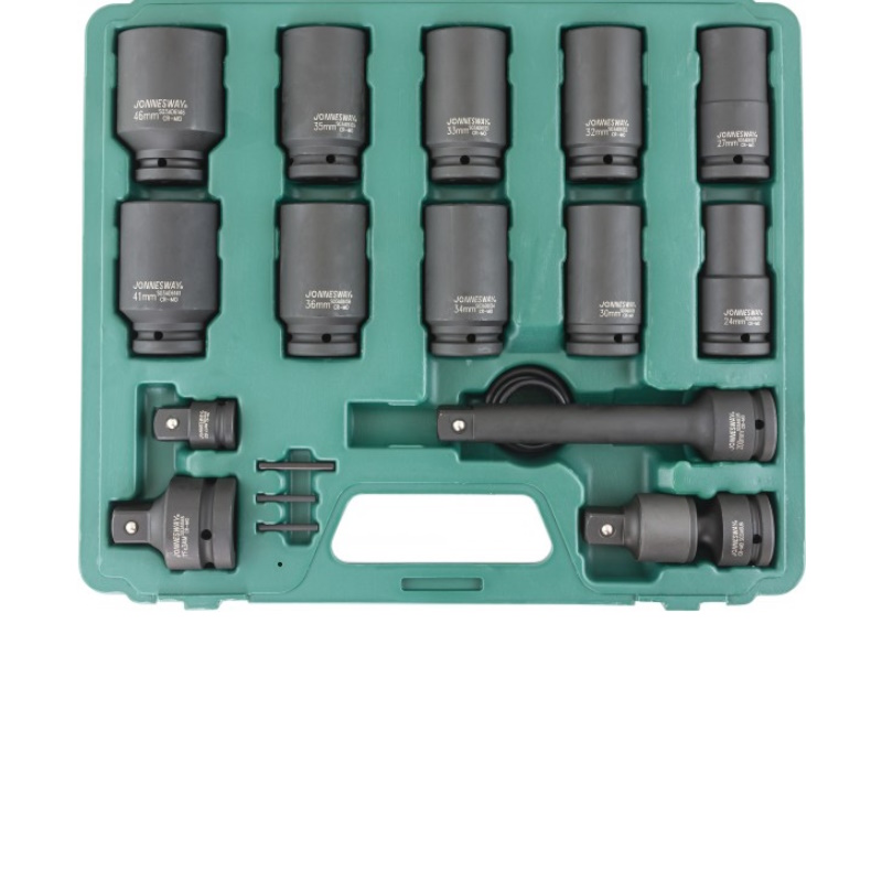 Набор ударных торцевых глубоких головок Jonnesway S03AD6120S (20 предметов, 3/4"DR, 24-46 мм)