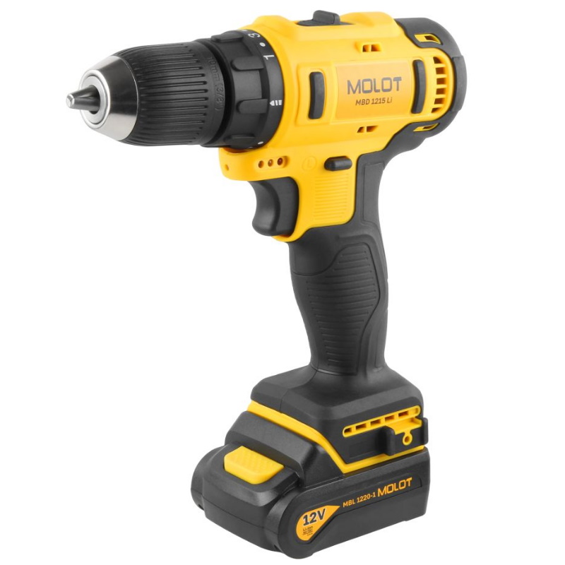 Аккумуляторная дрель-шуруповерт Molot MBD 1215 Li 1335568, в чемодане во Владимире