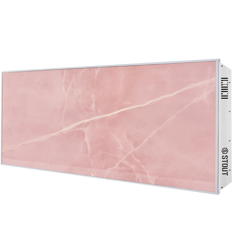 Отопительная панель Stout ROSE STONE SCT SCT-00RG-012060, 120*60, розовый гранит/серый корпус