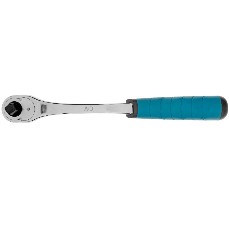 Ключ-трещотка Gross 14054, 3/8", CrV, 90 зубьев, усиленный, хром в Твери