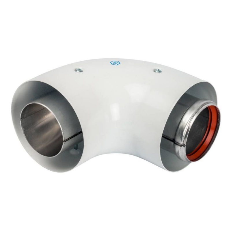 Элемент дымохода DN60/100 адаптер для котла Stout SCA-6010-230190 угловой 90°