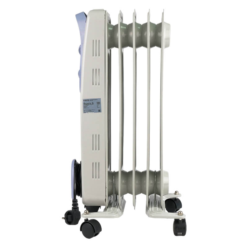 Масляный радиатор Oasis US-10 (5 секций, терморегулятор, 3 режима обогрева)
