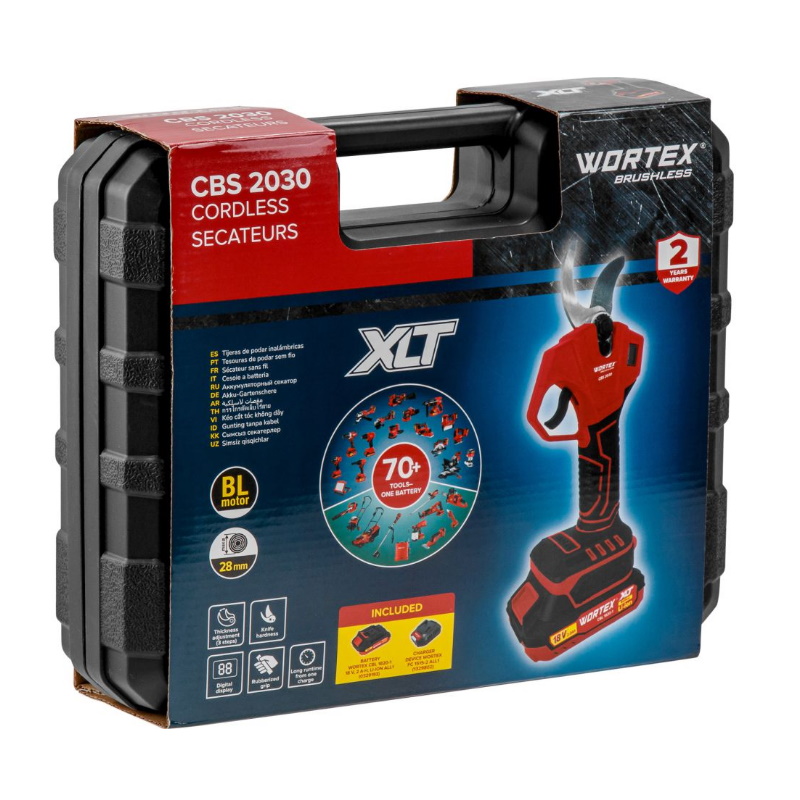 Аккумуляторный секатор Wortex CBS 2030 ALL1 SET 1329798, в чемодане в Ярославле