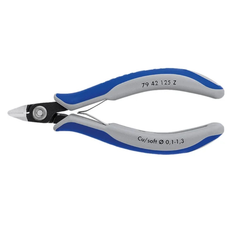 Бокорезы прецизионные Knipex KN-7942125Z острая головка для мягких материалов 125 мм 2-комп ручки 11503₽